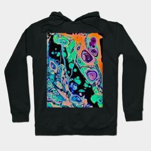 Colorful pouring abstract art Hoodie